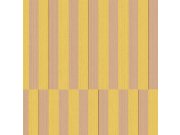 Tapety Yara - Žluto-béžová pruhovaná retro tapeta na zeď Žluto-béžová pruhovaná retro tapeta na zeď