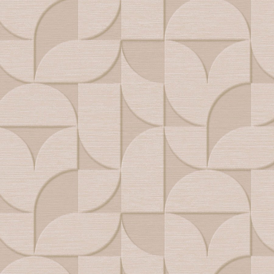Béžová geometrická retro tapeta na zeď Béžová geometrická retro tapeta na zeď