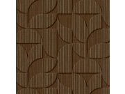 Tapety Yara - Tmavě hnědá geometrická retro tapeta na zeď Tmavě hnědá geometrická retro tapeta na zeď