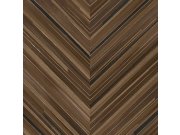 Tapety Yara - Hnědo-černá geometrická tapeta na zeď Hnědo-černá geometrická tapeta na zeď