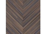 Tapety Yara - Hnědo-modrá geometrická tapeta na zeď Hnědo-modrá geometrická tapeta na zeď