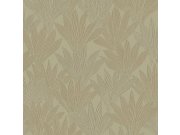 Zeleno-hnědá tapeta s listy