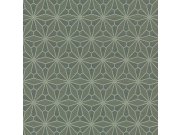 Zelená květinová tapeta na zeď