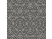 Tapety Yara - Šedo-černá květinová tapeta na zeď Šedo-černá květinová tapeta na zeď