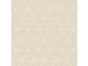 Krémová květinová tapeta na zeď