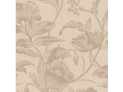 Růžovo-zlatá květinová tapeta na zeď