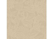 Béžová květinová tapeta na zeď