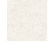 Krémová květinová tapeta na zeď