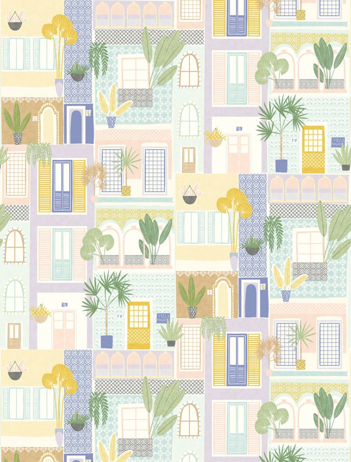 Tapety Yara - Vliesový panel na zeď s okny 323107 Vliesový panel na zeď s okny 323107 - Tapety Yara