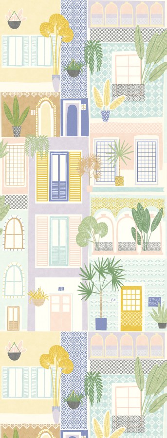 Tapety Yara - Vliesový panel na zeď s okny 323105 Vliesový panel na zeď s okny 323105 - Tapety Yara