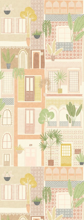 Béžový vliesový panel na zeď 323104 - Tapety Yara