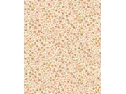 Béžová květinová tapeta na zeď