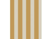 Okrová pruhovaná tapeta na zeď