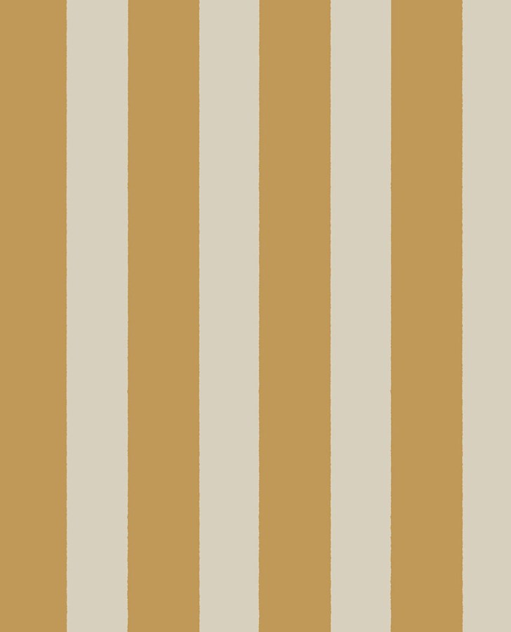 Okrová pruhovaná tapeta na zeď - Tapety Yara