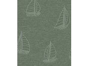Zelená Tapeta s plachetnicemi