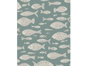 Zelená Tapeta s rybami
