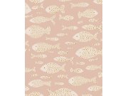 Růžová Tapeta s rybami