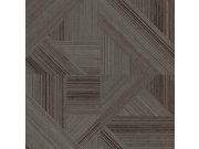 Hnědo-šedá geometrická tapeta na zeď