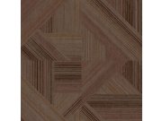 Tapety Yara - Terakotová geometrická tapeta na zeď Terakotová geometrická tapeta na zeď