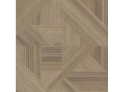 Hnědá geometrická tapeta na zeď