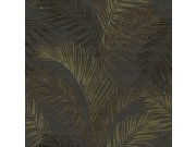 Tapety Yara - Hnědá tapeta s palmovými listy Hnědá tapeta s palmovými listy