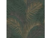 Zelená tapeta s palmovými listy