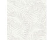 Krémová tapeta s palmovými listy