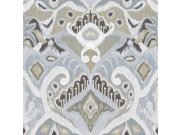 Modrá Tapeta s ornamenty