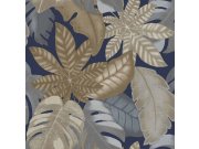 Tapety Yara - Modrá tapeta na zeď Modrá tapeta na zeď