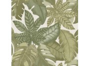 Tapety Yara - Béžovo-zelená tapeta na zeď Béžovo-zelená tapeta na zeď