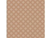 Tapety Yara - Světle hnědá Tapeta s kruhy Světle hnědá Tapeta s kruhy