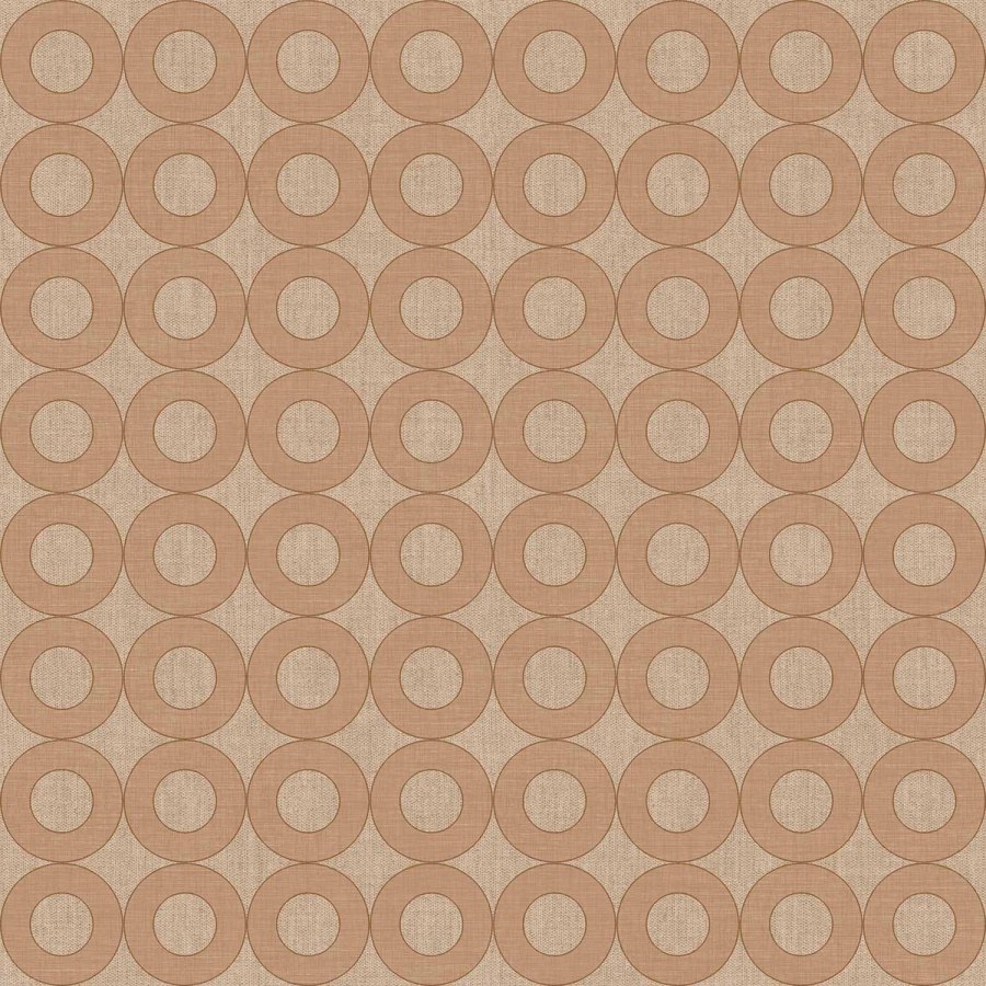 Světle hnědá Tapeta s kruhy - Tapety Yara