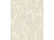 Tapety Yara - Stříbrno-béžová Tapeta s výrazným metalickým vzorem Stříbrno-béžová Tapeta s výrazným metalickým vzorem