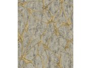 Šedá Tapeta s výrazným metalickým vzorem