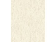 Krémová Tapeta s výrazným metalickým vzorem