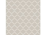 Tapety Yara - Šedá Tapeta s bílými ornamenty Šedá Tapeta s bílými ornamenty