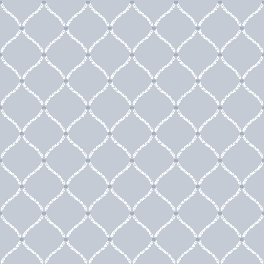 Bledě modrá Tapeta s bílými ornamenty Bledě modrá Tapeta s bílými ornamenty