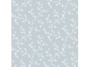 Tapety Yara - Bledě modrá květinová tapeta na zeď Bledě modrá květinová tapeta na zeď