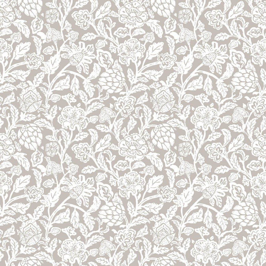 Tapety Yara - Šedá květinová tapeta na zeď Šedá květinová tapeta na zeď - Tapety Yara