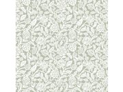 Zelená květinová tapeta na zeď