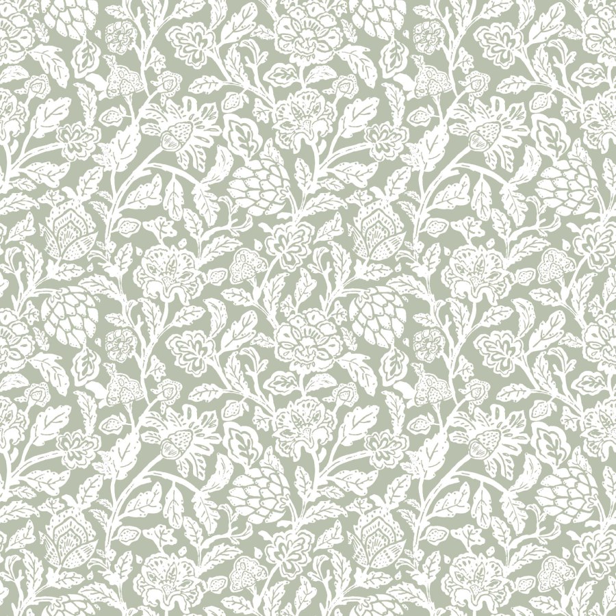 Tapety Yara - Zelená květinová tapeta na zeď Zelená květinová tapeta na zeď - Tapety Yara