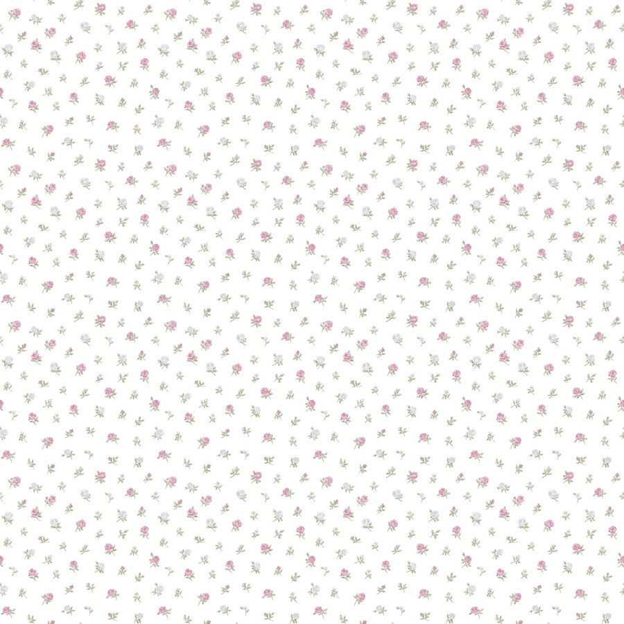 Bílá květinová tapeta na zeď Bílá květinová tapeta na zeď