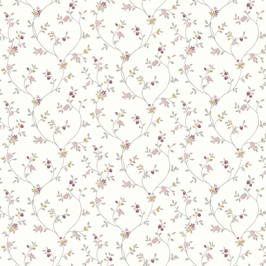 Bílá květinová tapeta na zeď Bílá květinová tapeta na zeď