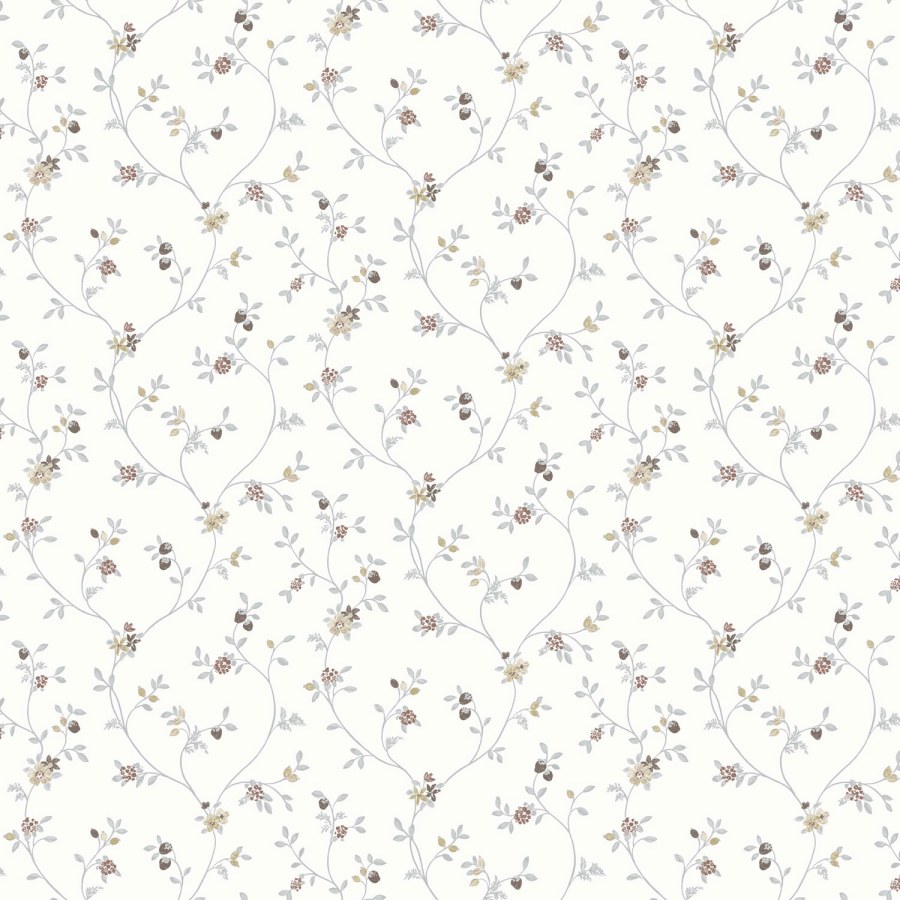 Tapety Yara - Bílá květinová tapeta na zeď Bílá květinová tapeta na zeď - Tapety Yara