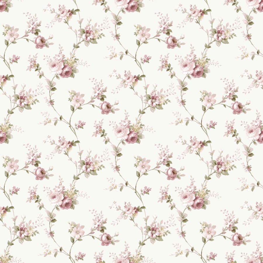 Tapety Yara - Bílá Tapeta s květinovým vzorem Bílá Tapeta s květinovým vzorem - Tapety Yara