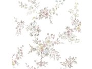 Bílá Tapeta s květinovým vzorem, Fiori Country, Parato Tapety Yara