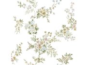 Bílá Tapeta s květinovým vzorem, Fiori Country, Parato Tapety Yara