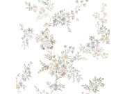 Bílá Tapeta s květinovým vzorem, Fiori Country, Parato Tapety Yara
