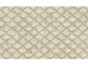 Tapety Yara - Béžovo-zlatá tapeta s geometrickým vzorem Béžovo-zlatá tapeta s geometrickým vzorem