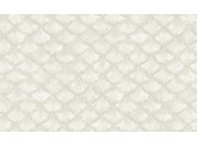 Krémovo-stříbrná tapeta s geometrickým vzorem